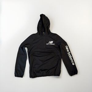 New Balance Men's Jacket Black Half  Zip Polyester - RN 130893 Size S